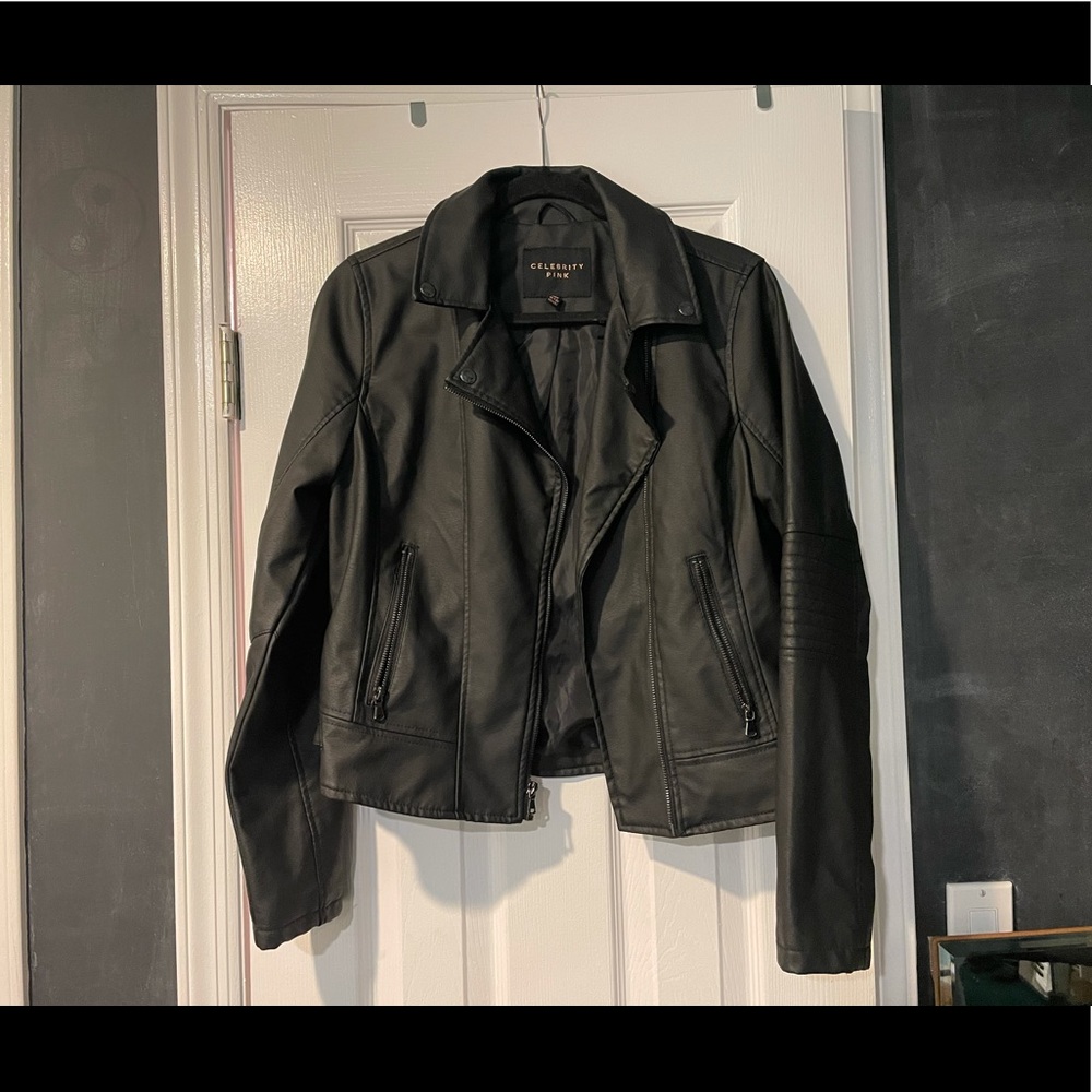 Celebrity Pink Leather Jacket